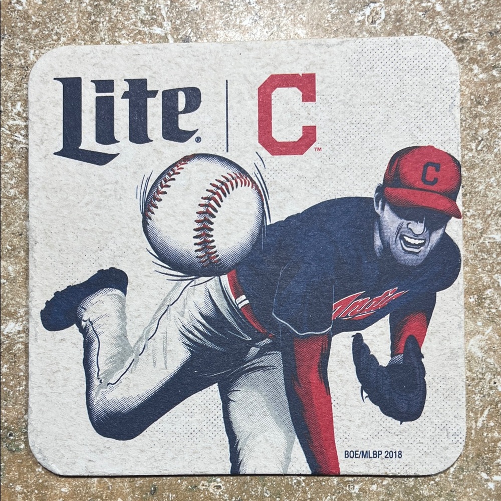 Cleveland Indians Baseball Themed Coaster  Set of 4
